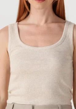 beige selected femme top slfanna u-neck tank top