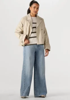 beige selected femme trenchcoats slfcilo short trenchcoat