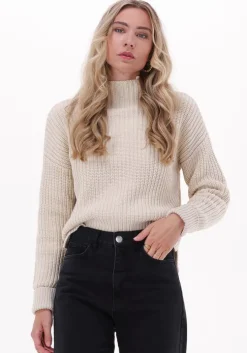 beige selected femme trui selma ls knit pullover b