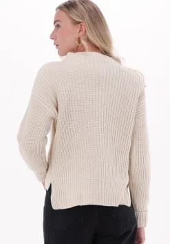 beige selected femme trui selma ls knit pullover b