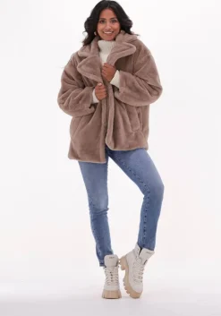 beige selected femme trui selma ls knit pullover b