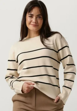beige selected femme trui slfliva ls knit o-neck