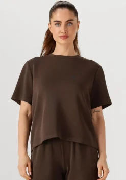 beige selected femme t-shirt slftenny ss boxy o-neck tee