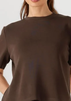 beige selected femme t-shirt slftenny ss boxy o-neck tee