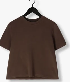 beige selected femme t-shirt slftenny ss boxy o-neck tee