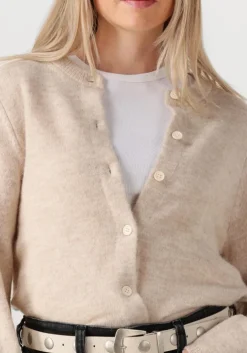 beige selected femme vest slflulu new ls knit cardigan