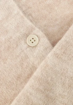 beige selected femme vest slflulu new ls knit cardigan