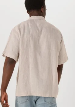 beige selected homme casual overhemd slhregkylian ss shirt resort