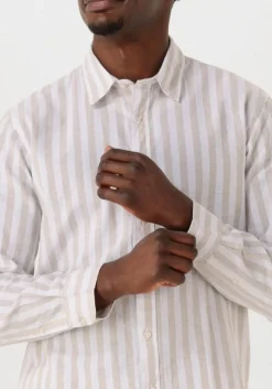 beige selected homme casual overhemd slhslim-sun shirt ls noos