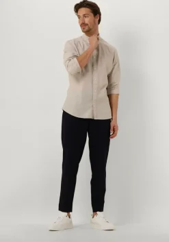 beige selected homme casual overhemd slhslim-sun shirt ls noos