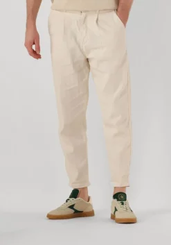 beige selected homme chino slh180-relaed crop ron sun pleat pant