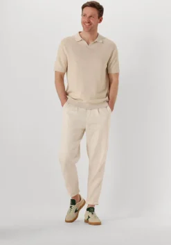 beige selected homme chino slh180-relaed crop ron sun pleat pant