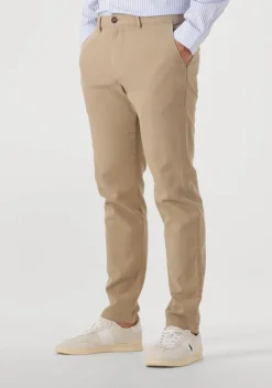 beige selected homme chino slh175-slim miles structure dyed pant