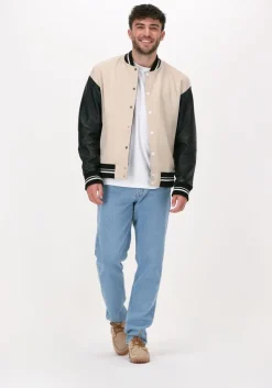 beige selected homme jack slhaero bomber suede jkt ex