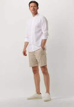 beige selected homme korte broek slhslim-luton flex shorts noos