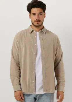 beige selected homme overshirt slhregowen-cord shirt ls w