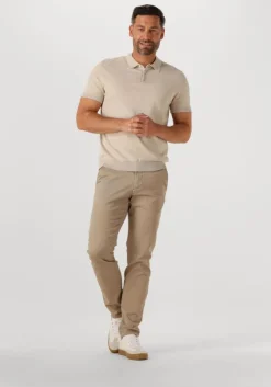 beige selected homme polo slhberg ss knit polo noos