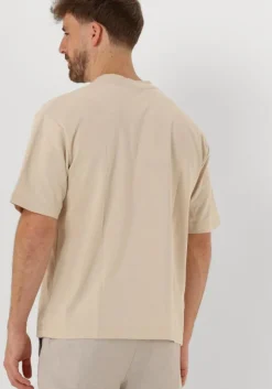 beige selected homme t-shirt slhlooseoscar ss o-neck tee noos