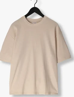beige selected homme t-shirt slhlooseoscar ss o-neck tee noos