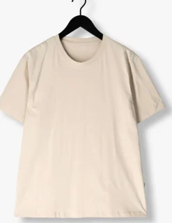 beige selected homme t-shirt slhaspen ss o-neck tee noos