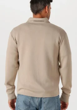 beige selected homme vest slhemanuel soft full zip sweat noos