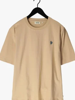 beige shiwi t-shirt men finn relaxed t-shirt coral logo