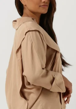 beige simple blouses leona wv-lyocel-22-3