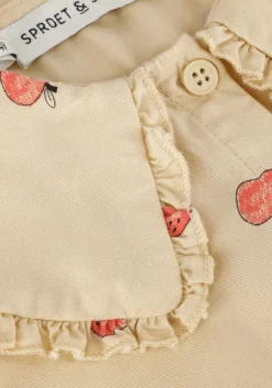 beige sproet & sprout blouses blouse aplle print