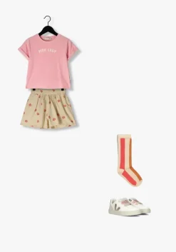 beige sproet & sprout korte broek loose shorts apple print