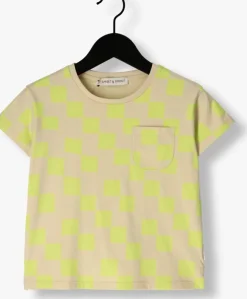 beige sproet & sprout t-shirt t-shirt pocket blocks print