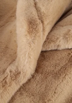 beige stand studio faux fur jas maria coat soft