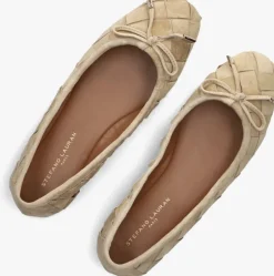 beige stefano lauran ballerina's tb24049