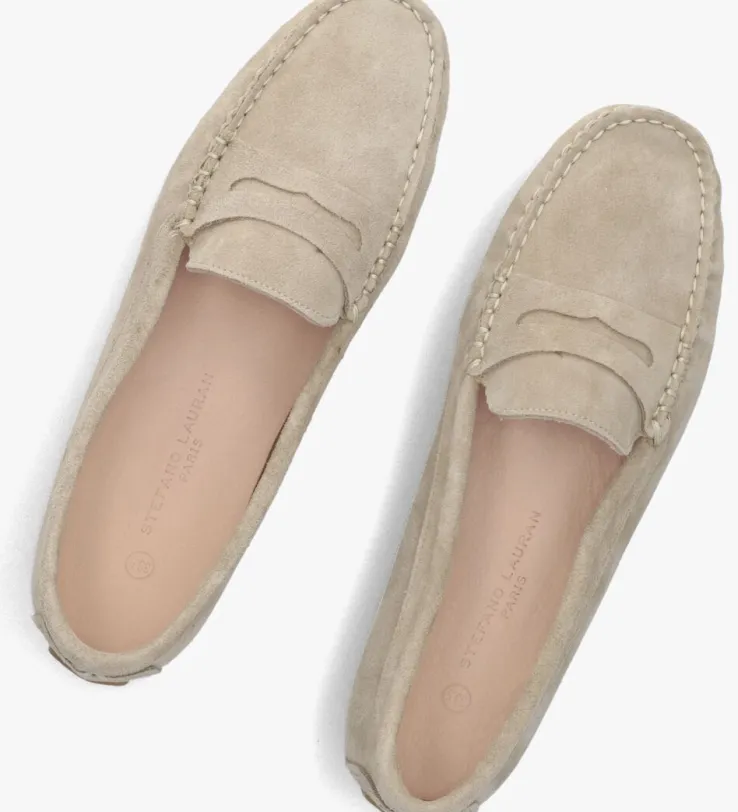 beige stefano lauran mocassins 11634
