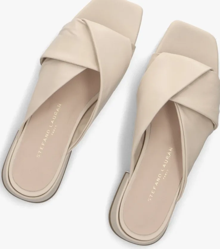 beige stefano lauran slippers siena
