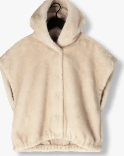 beige studio ar gilet olena faux mink