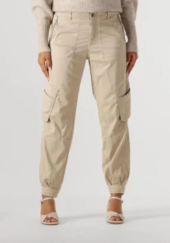beige summum cargobroeken cargo pants soft stretch