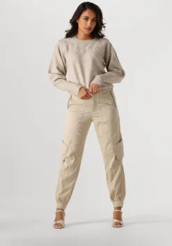 beige summum cargobroeken cargo pants soft stretch