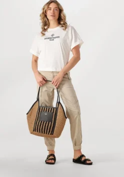 beige summum cargobroeken cargo pants soft stretch