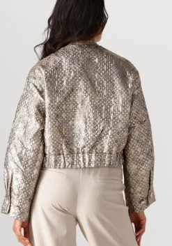 beige summum jack jacket lurex jacquard