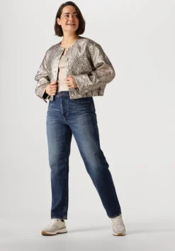 beige summum jack jacket lurex jacquard