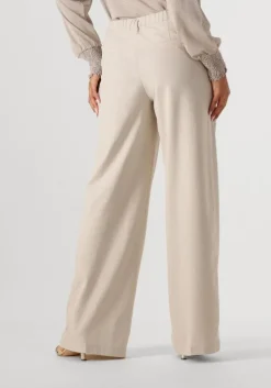 beige summum pantalon trousers wide viscose blend stretch
