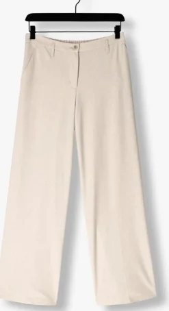 beige summum pantalon trousers wide viscose blend stretch