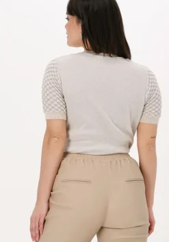 beige summum top short sleeve sweater cotton sh