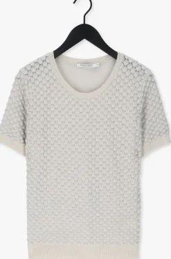 beige summum top short sleeve sweater cotton sh