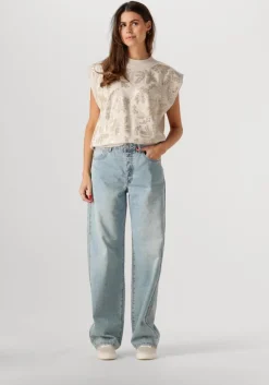 beige summum top sleeveless embellished sweatshirt