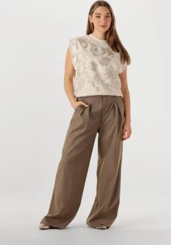 beige summum top sleeveless embellished sweatshirt