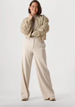 beige summum top smocked top fine lurex jersey