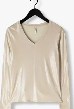 beige summum top top longsleeve fluid coated