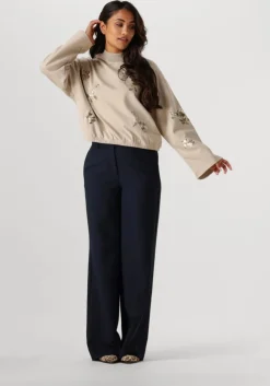 beige summum trui croped embellished