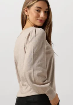 beige summum trui round neck sweater soft viscose polyamide knit